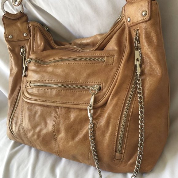 Junior Drake Tan Leather Messenger Bag - Picture 4 of 15